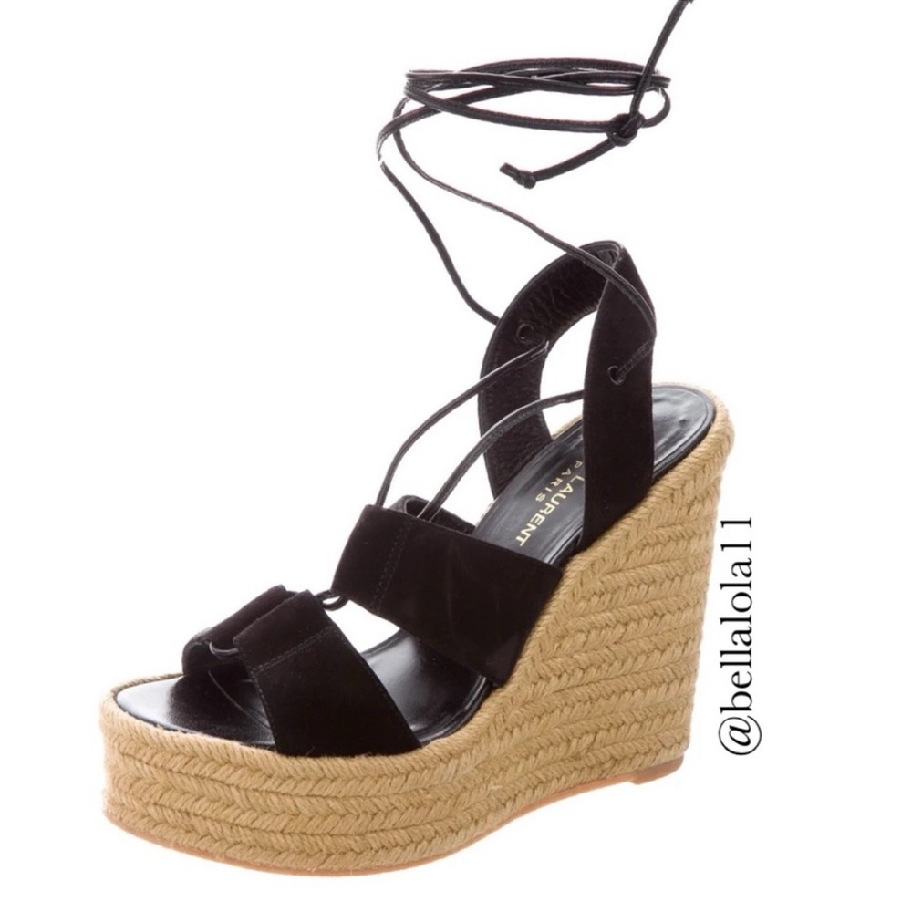 NEW IN BOX AUTHENTIC YSL LACE UP ESPADRILLES - Picture 10 of 12